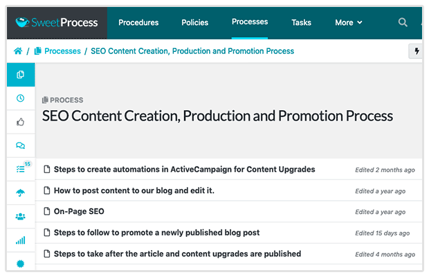 sweetprocess content production workflow
